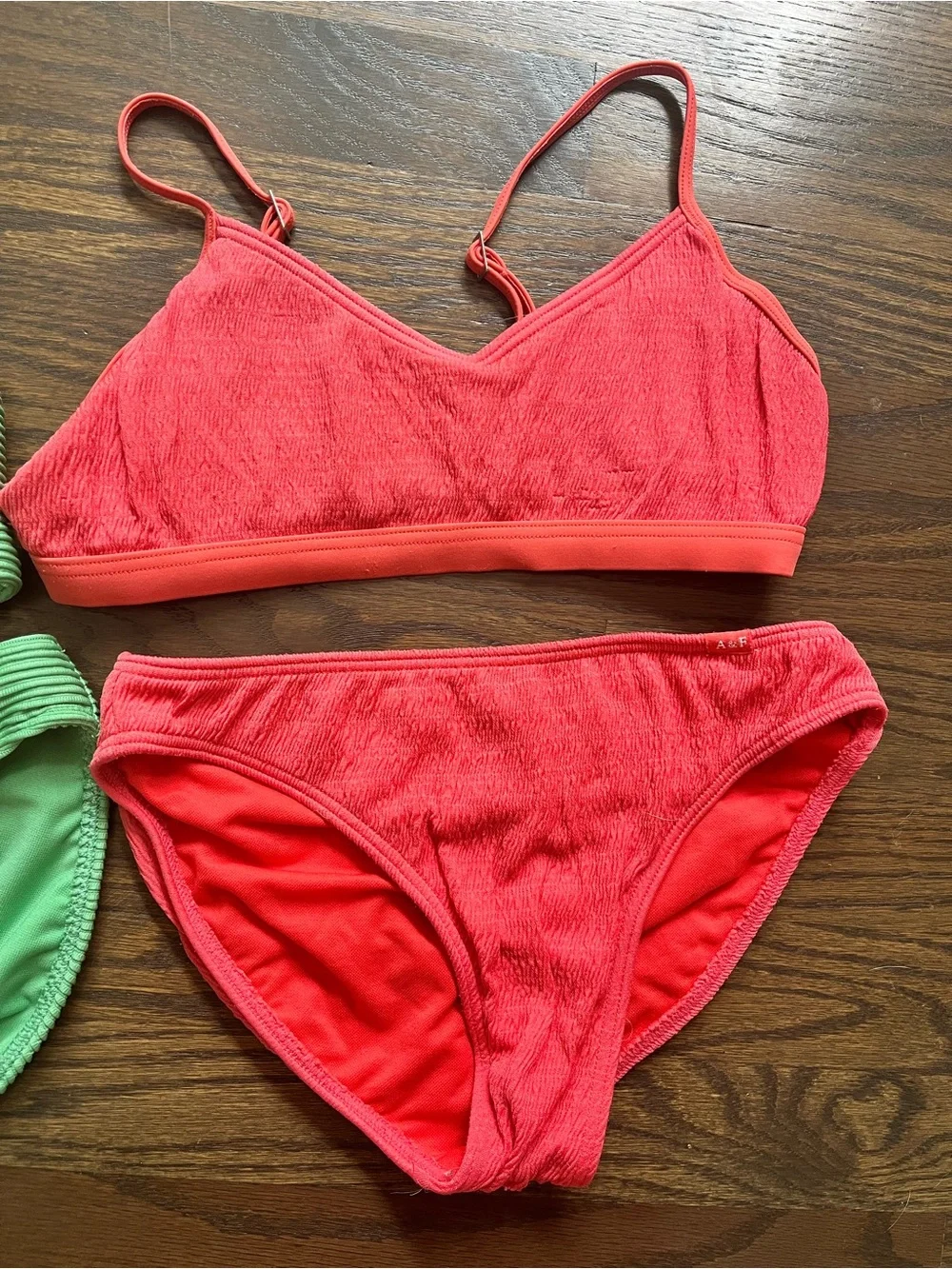 abercrombie kids Mint Green and Coral Bikini Sets